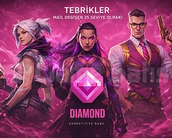 TR+23LVL+YÜKSEK MMR DİAMOND HESAP +160 Hızlı işlem