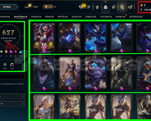 761 LVL + 627 KOSTÜM + 32 PRESTİJ +172 HERO+ MAİL!