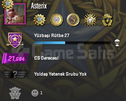 21.600K ELO 5 MADALYA 269 WİN 845 SAAT SEÇKİN