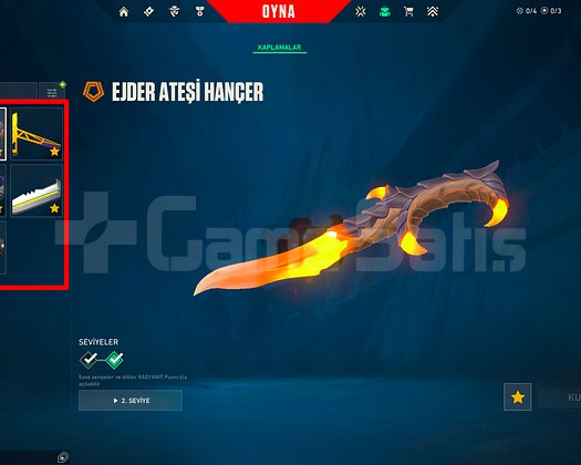 202 SEVİYE + 6 BIÇAK + 6 VANDAL + YAĞMACI / EJDER!