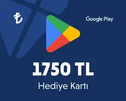 1750 TL Google Play Hediye Kartı