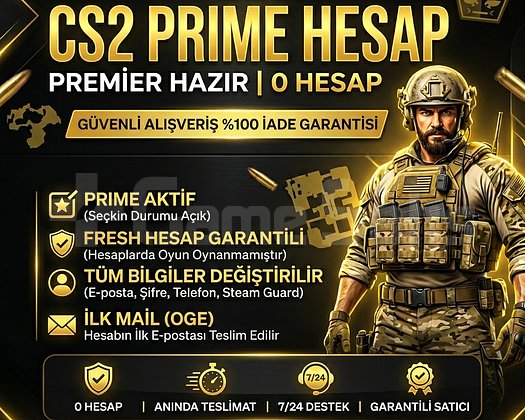 CS2 PRIME | İLK MAİL | 0 HESAP MAINLIK |