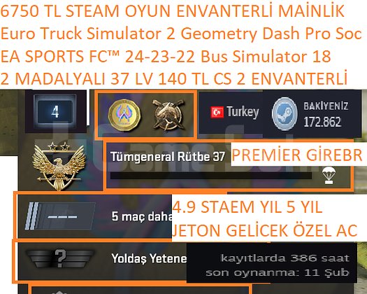 172 K POİNT EA SPORTS FC 24-23-22 ETS 2 6750 TL ST