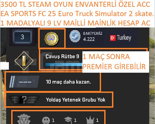 1 MADALYALI 9 LV EA SPORTS FC 25 Euro Truck Simula