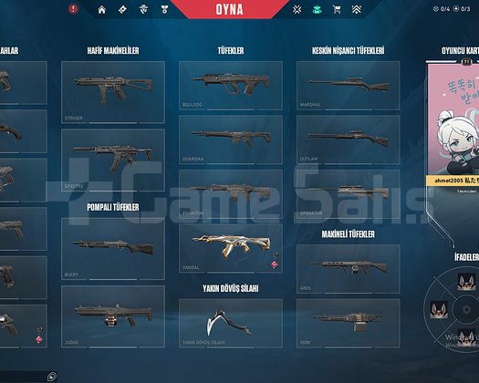 İmmortal 1 Bıçak Vandallı Yüksek mmr hesap.