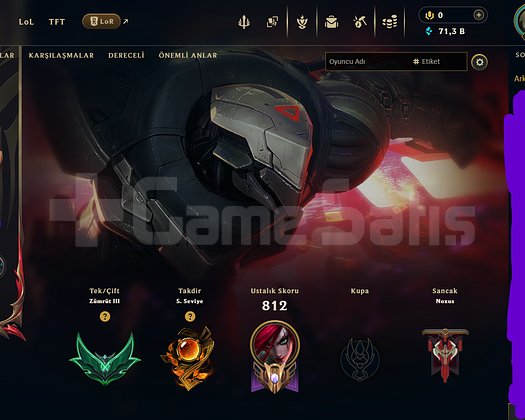 693 Level 321x Kostümlü Lol Hesabı Peak Dia 2