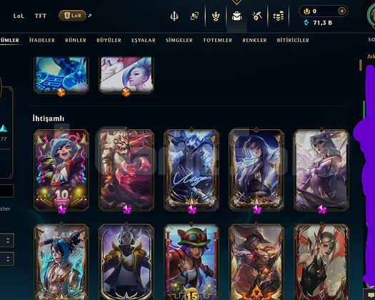 693 Level 321x Kostümlü Lol Hesabı Peak Dia 2