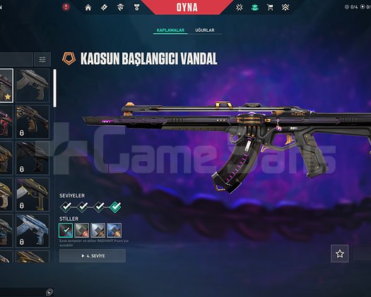KAOS VANDAL SIR CİCEĞİ PHANTOM UNRANKED HESAP