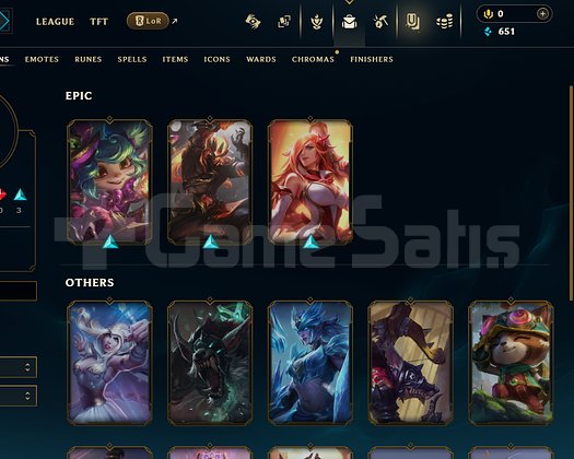 EUW / 52 LVL + 15 SKİN + PLAT 4 + FISTIK !!!!
