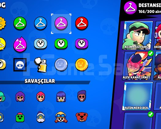 Brawl stars emek ve sağlam hesab