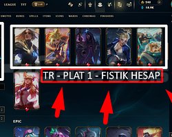 TR / 152 LVL + 59 SKİN + PLAT 2 + FISTIK !!!!