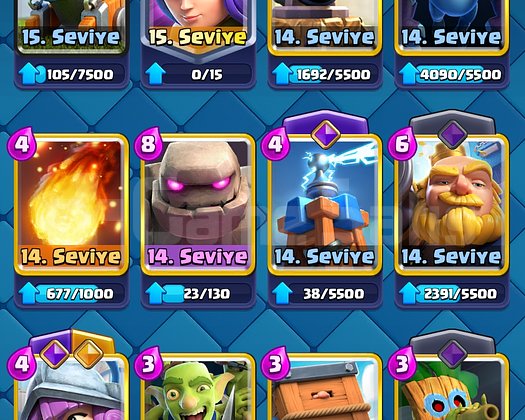 11700 kupa temiz clash Royale hesabı