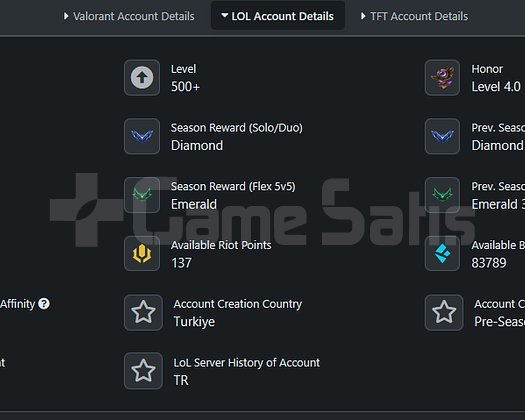 1000+lvl Bu sezon Master 180lp decayli Hesap