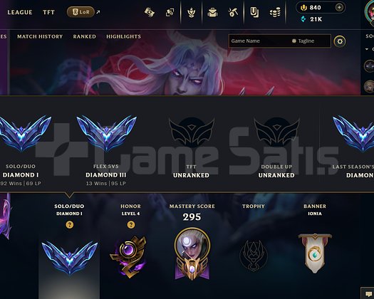 Yeraltı Kralı Viego skinli d1 hesap