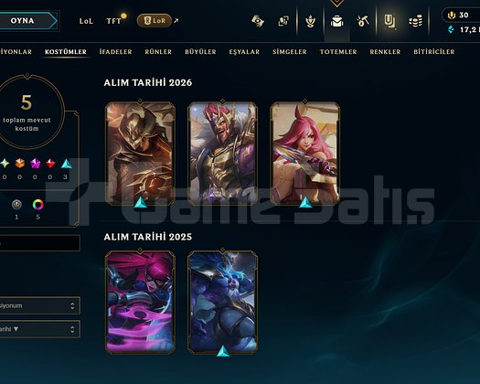 TR - GOLD2 - YERLEŞTİRMELERDE - 5 SKIN BOL GANIMET