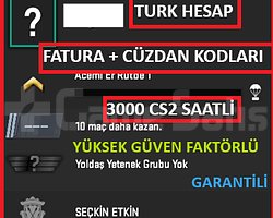TR ANINDA TESLİM | PRİME | 3000 SAAT | FACEIT