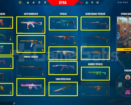 352 SEVİYE + BAYONET + 5 VANDAL / 4 BIÇAK + MAİL!