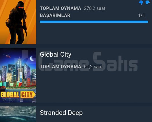 Steam hesabı 11 oyun