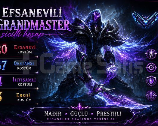 20 Efsanevili Kostümlü/ Vip Hesap / Diamond Elo