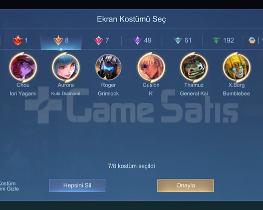 Acil Satılık Chou Gus Aurora KOFLU Hesap