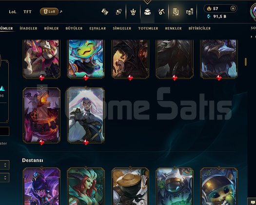 TR 6 EBEDİLİ 255 SKİN EFSANELER EFSANESİ