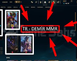 TR / 140 LVL + 19 SKİN + DEMİR MMR + MAİL !!!