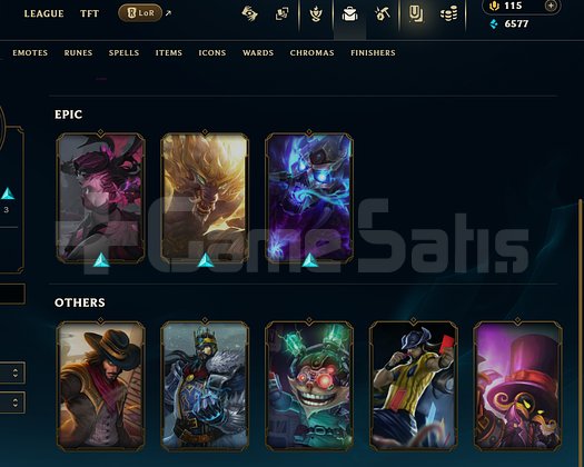 TR / 74 LVL + 9 SKİN + BRONZ MMR + MAİL !!!