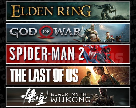 Elden + GOW + Spider 2 + TLOU1 + Wukong
