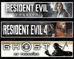 Resident Evil 4 + Requiem + Ghost Of Tsushima