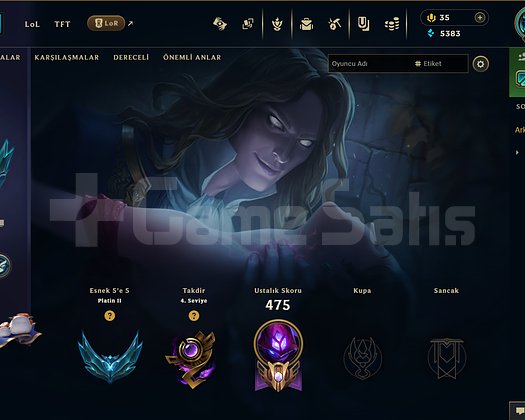 159 LVL - PLAT 2 - SKIN 16 - RANK KASMALIK HESAP