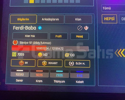 Hesap Satılık Ciddi Alıcılar Ulaşabilir !