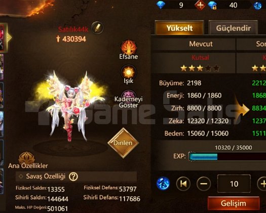 S75 SERVERİNDE MAGE HESAP