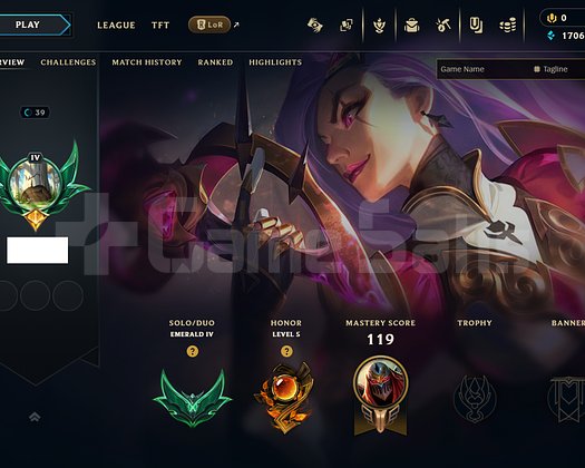 EUW/ 5LV HONOR EMERALD 4 FRESH HESAP !