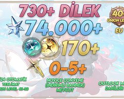 EU | UL45+ 730+ Wish 74000+ Astrite + 170 Tides