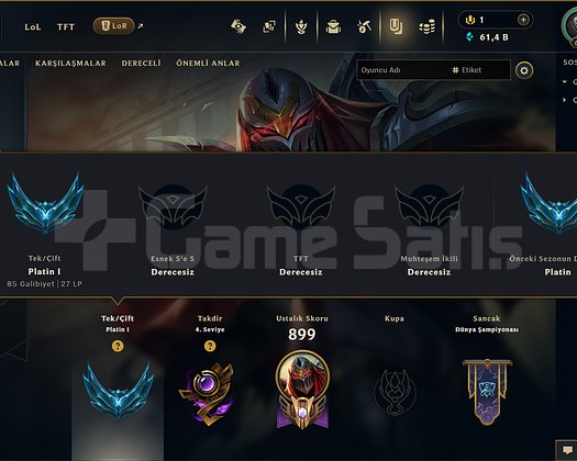 656 KOSTÜM 689 LVL 61K ÖZ EFSANE DOLU MAİL HESAP