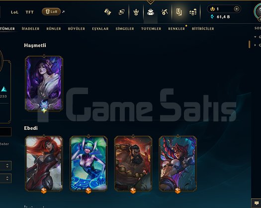 656 KOSTÜM 689 LVL 61K ÖZ EFSANE DOLU MAİL HESAP