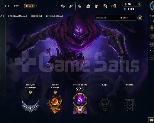 151 LVL SÜPER 60 SKIN 145 ŞAMPİYON MAİNLEMELİK