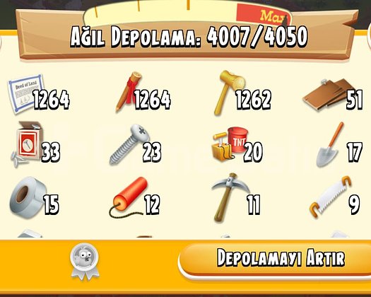 +60 LEVEL 4000 DEPO ARAZİ DOLU HESAP SINIRLI STOK