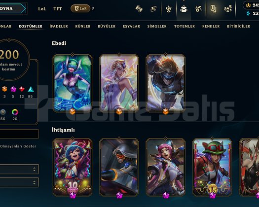 Kara Alistar + 200 Skin Mainlik Hesap Tr Server