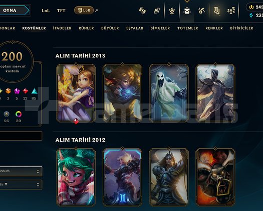 Kara Alistar + 200 Skin Mainlik Hesap Tr Server