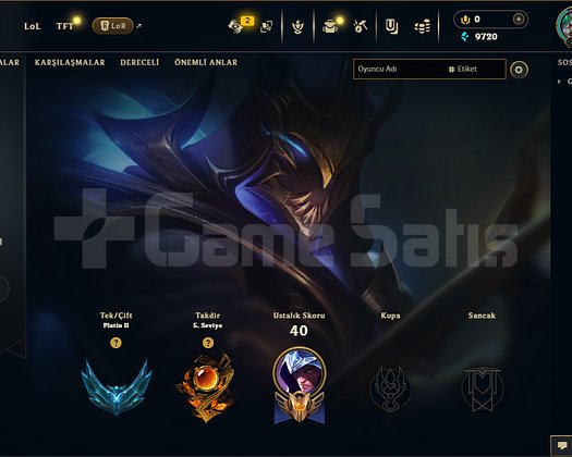 euw plat 2 +30 -10 yüksek mmr smurf süper hesap