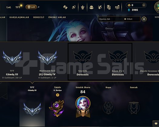 TR FRESH HAZIR 7 SKIN UNRANKED ACC +45LP TEMİZ MMR