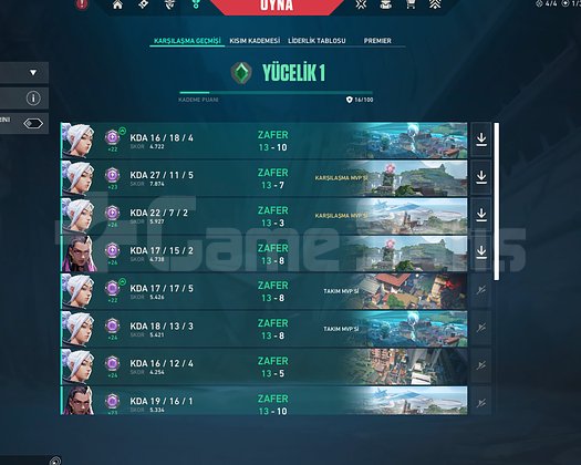YÜCELİK 1 SKİNSİZ FRESH HESAP