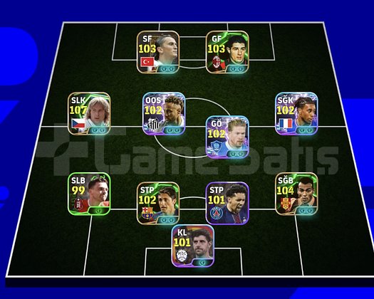 KG 3175 3 BOMBACI+NEDVED+OLİSE+DOUE+NEYMAR