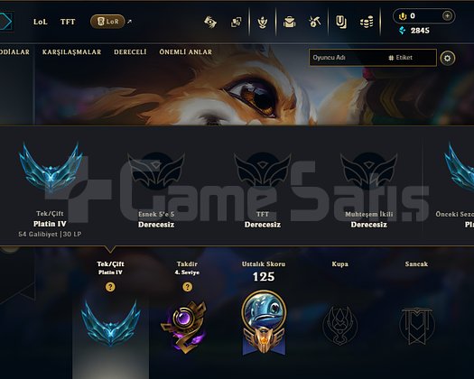 EUW PLAT 4 HESAP