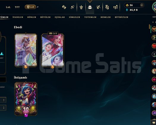 LOL+VALO 239 KOSTÜM 55 KAPLAMALI DOLU HESAP