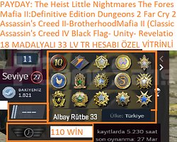 18 MADALYALI 33 LV TR HESABI 5.230 SAATLİ Assassin