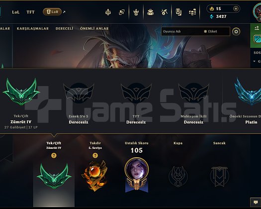 Zümrüt 2 TR Hesap +23 LP