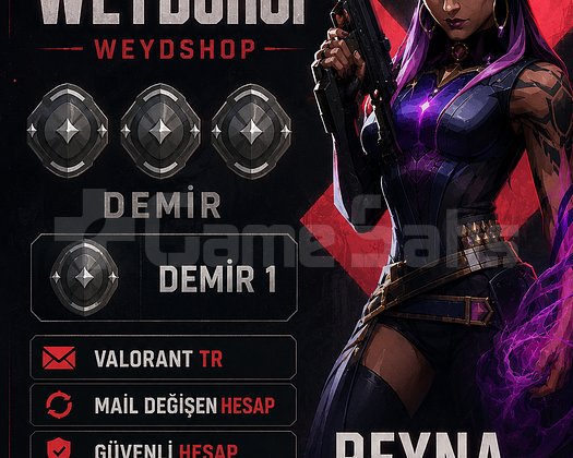 Valorant Demir 1 Hesap düşük mmrlı