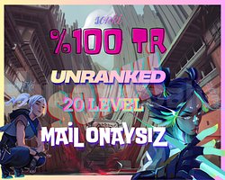 TR - MAİL ONAYSIZ - UNRANKED + 20 LEVEL
